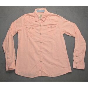 Gramicci Women's Snap‎ Button Up Long Sleeve Shirt Size L Pink